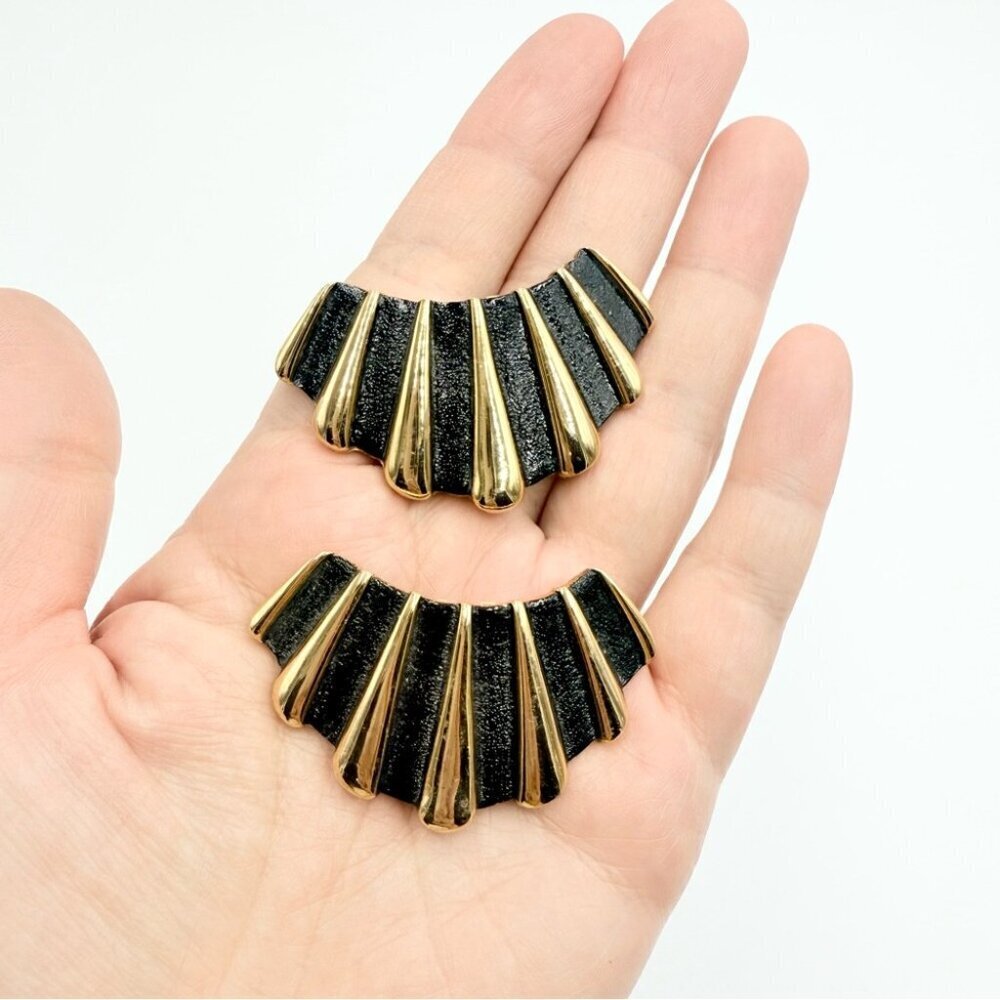 Vintage Bluette Art Deco Enamel Shoe Clips Made in France